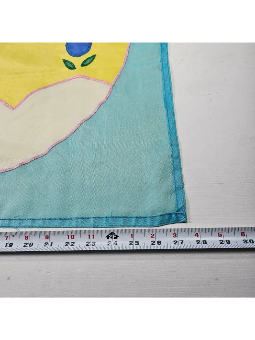 Easter Egg Bunny & Tulip Applique Outdoor Garden Flag Wall Hanging 27x39